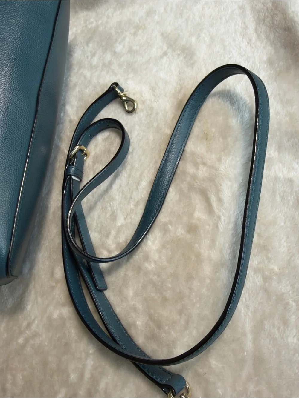 New Kate Spade Patterson Drive Medium Dome Satchel Teal Leather Crossbody Bag